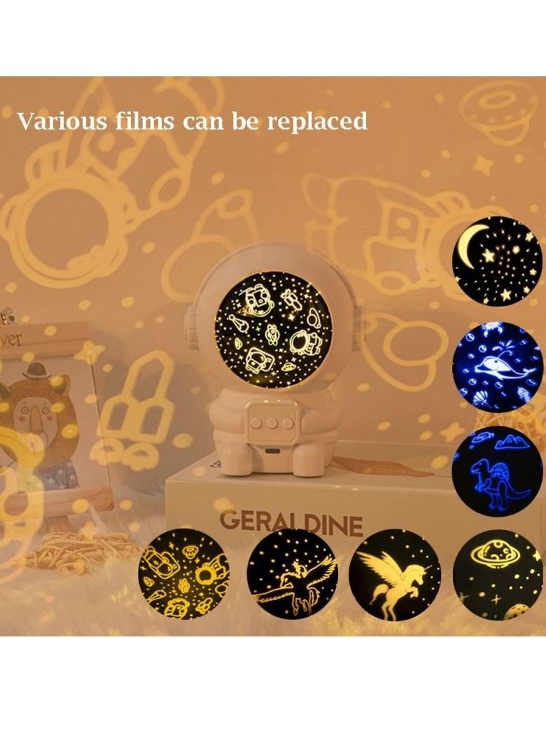 Cool Baby Night Light Projector for Kids Star Astronaut Projector with 9 Songs 8 Patterns, 360 Degree Rotation Night Light Gifts for Girls Boys - Image 2