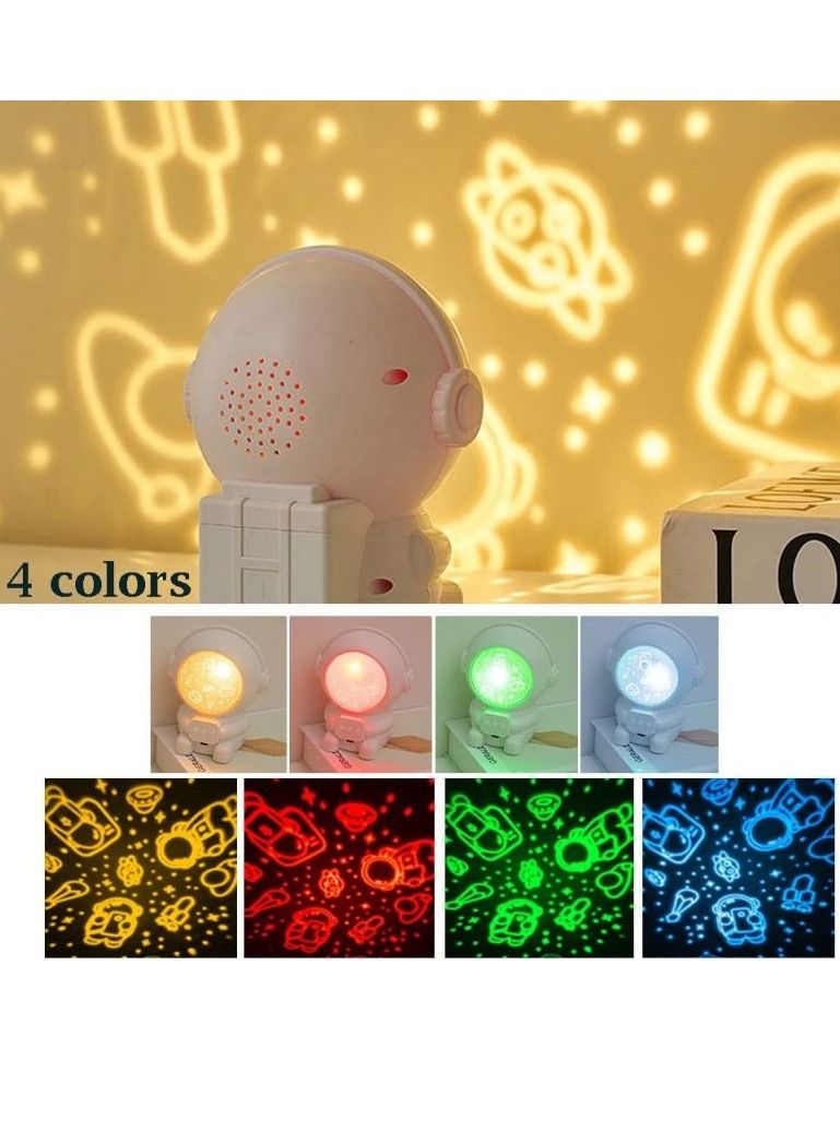 Cool Baby Night Light Projector for Kids Star Astronaut Projector with 9 Songs 8 Patterns, 360 Degree Rotation Night Light Gifts for Girls Boys - Image 4