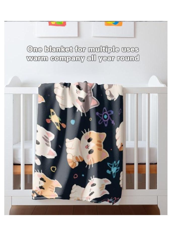 General - Baby and children's cartoon flannel thin blanket (warm and comfortable, suitable for sleep, game use) 70cm*100cm - 215 - Image 1