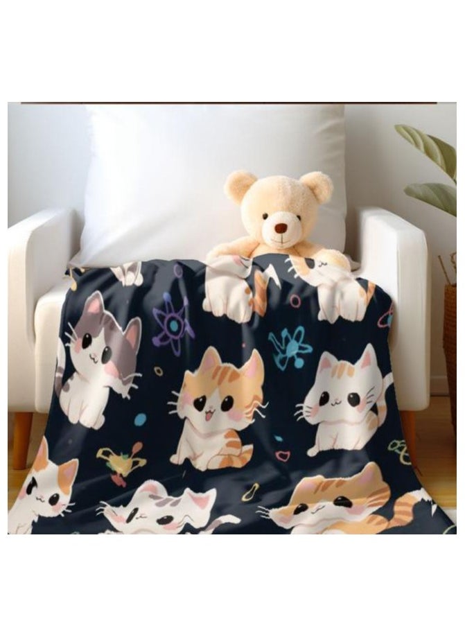 General - Baby and children's cartoon flannel thin blanket (warm and comfortable, suitable for sleep, game use) 70cm*100cm - 215 - Image 1