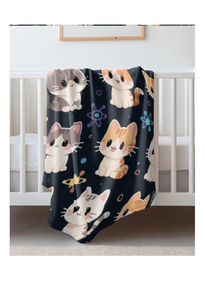 General - Baby and children's cartoon flannel thin blanket (warm and comfortable, suitable for sleep, game use) 70cm*100cm - 215 - Image 1