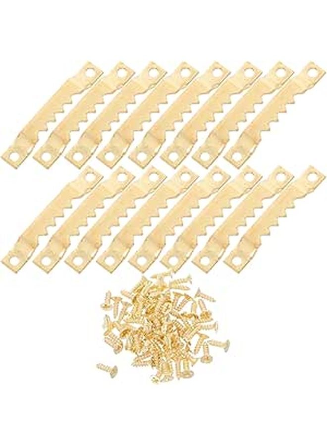 30 Pcs Heavy Duty Picture Frame Hangers Serrated Invisible Hooks with Screws for Wall Mounting - Image 1