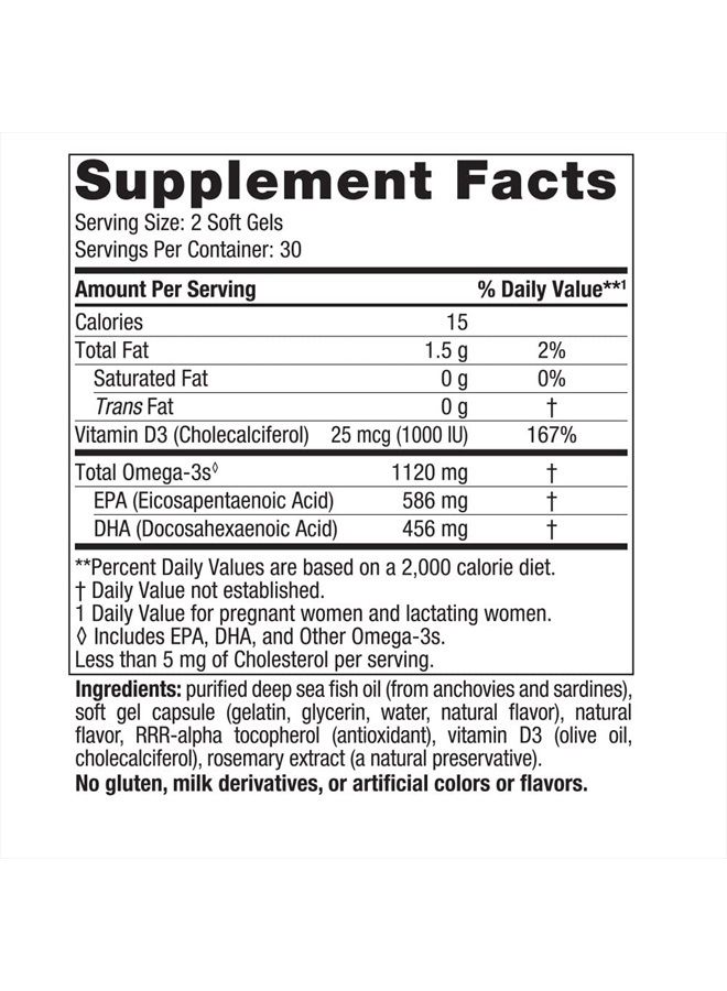 NORDIC NATURALS Postnatal Omega-3, Lemon - 60 Soft Gels - 1120 Total Omega-3 + 1000 IU Vitamin D3 - Formulated for New Moms; Supports Optimal Wellness, Positive Mood, Healthy Metabolism - 30 Servings  - Image 2