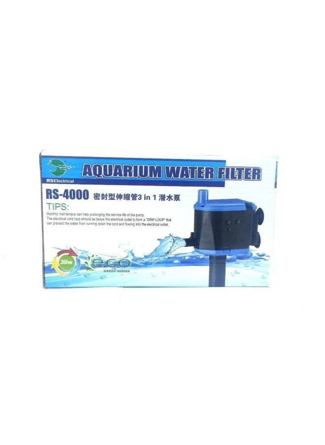 Rs Electrical RS 4000 Aquarium water filter 3 in 1 powerhead 30w 