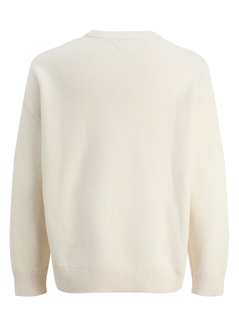جاك اند جونز Graphic Knitted Crew Neck Sweater