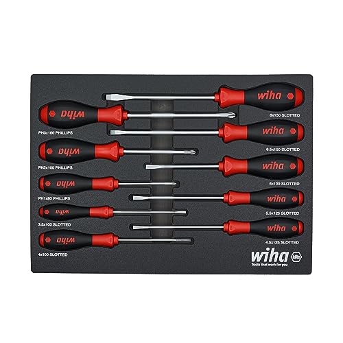 Wiha 30280 10 Piece SoftFinish Cushion Grip Screwdriver Tray Set - Image 1