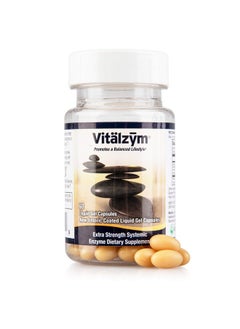 VITALZYM Proteolytic Systemic Enzymes Liquid Gel Capsules With Serrapeptase, Immune And Joint Support, Natural Ache Relief Plus Fertility Supplement (60 Capsules)  - Image 1