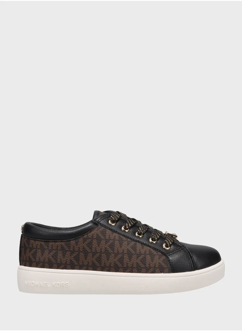مايكل كورس Kids Jem Monogram Low Top Sneakers