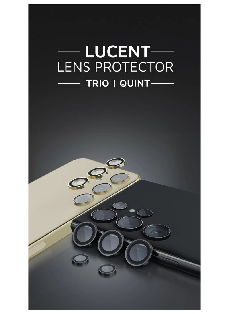 LEVELO - Samsung S24 Ultra Quint Camera Lens / Titanium Alloy / Anti Reflection Coating / Smooth Application / Crystal-Clear Optics / Anti- Fingerprint / Scratch Resistant / 9H Hardness - Titanium Gold - Image 1