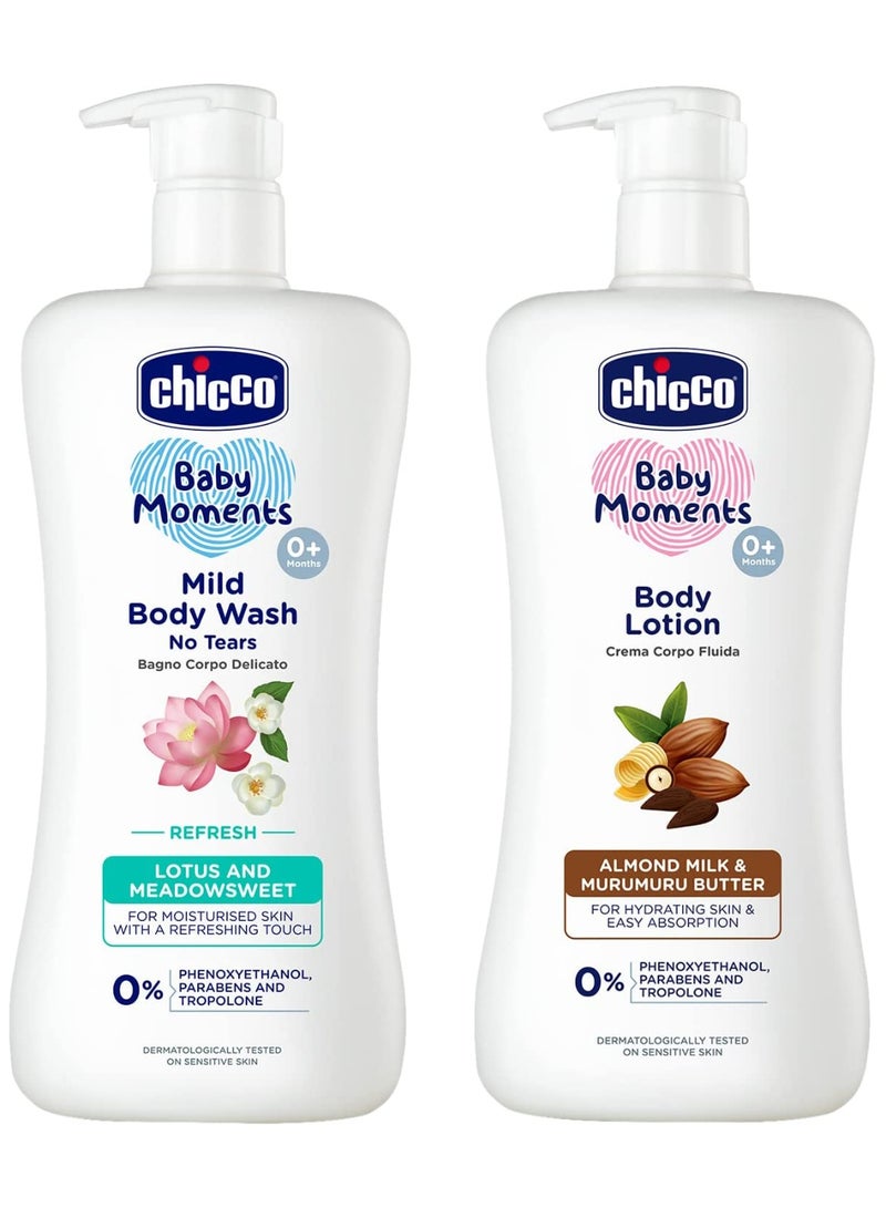 Chicco Mild Bodywash Refresh 500Ml With Body Lotion 500Ml - Image 1