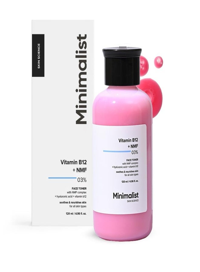 Minimalist Vitamin B12 + NMF 3% Face Toner for Women & Men| Toner for All Skin Types | Soothes & Nourishes Skin | With Hyaluronic Acid, Panthenol & Betaine | 120 ml - Image 1