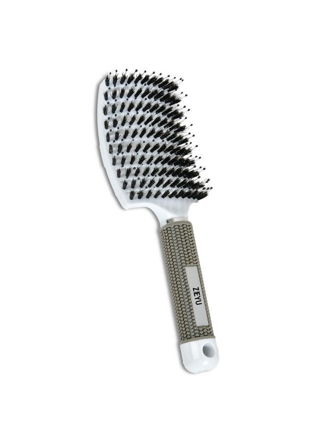 Zeyu Detangler Pain Free Boar Bristles | Hair Brush for Women, Men, Kids, Dry and Wet Detangling Hair Brush | Hair Brush for Men & Women | Soft Nylon Bristles | Detangle Curling and Frizz Control Long Lasting Curles & Waves - For All Hair Types - Image 1