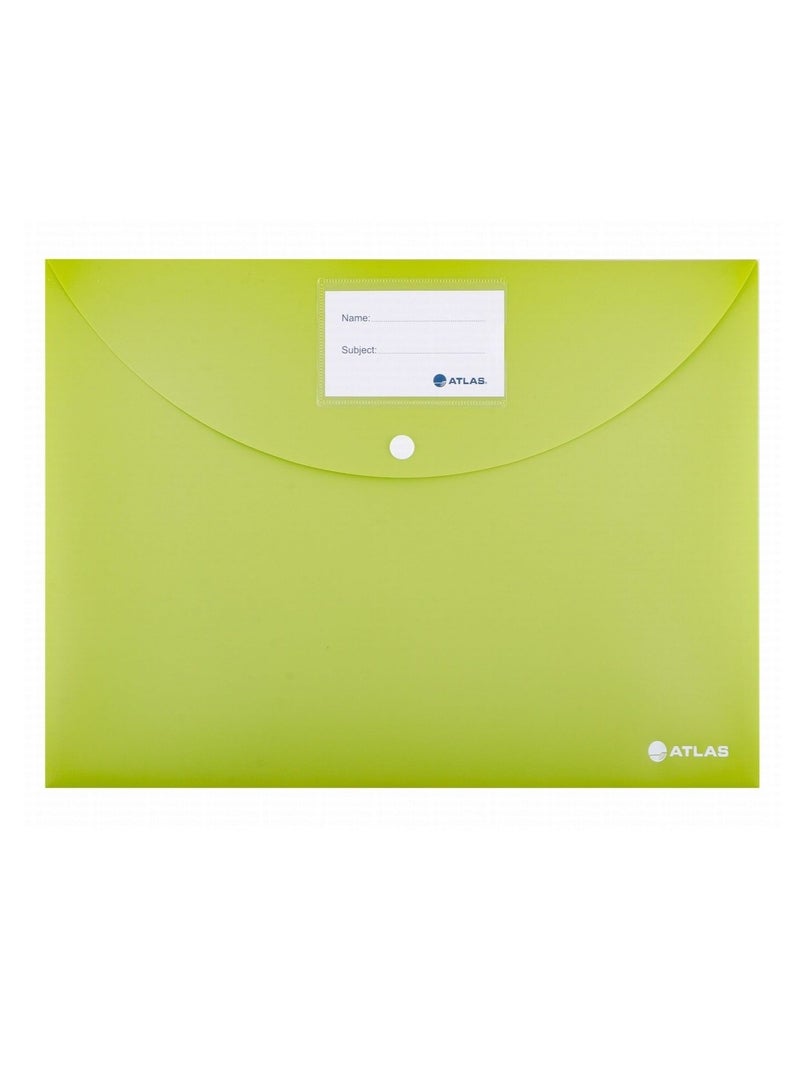 ATLAS Opaque Document Bag Foolscap Size Green 