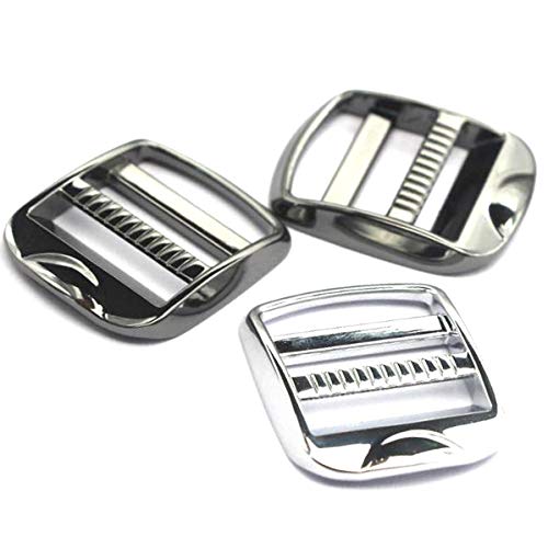 DGOL 10 pcs 1 inch Metal Zinc Alloy Ladder Lock Slider Adjustable Webbing Strap Release Buckles (Golden) - Image 5