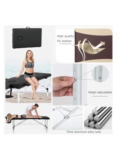 Cool Baby Portable Massage Table Professional Adjustable Folding Massage Bed with 3-part Wooden Frame Spa Bed Carrying Case Full Accessories Included  - Image 5
