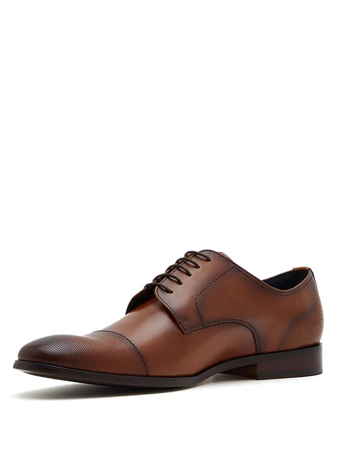 Steve Madden Pasage Tan Leather Men's Lace-Up Shoes