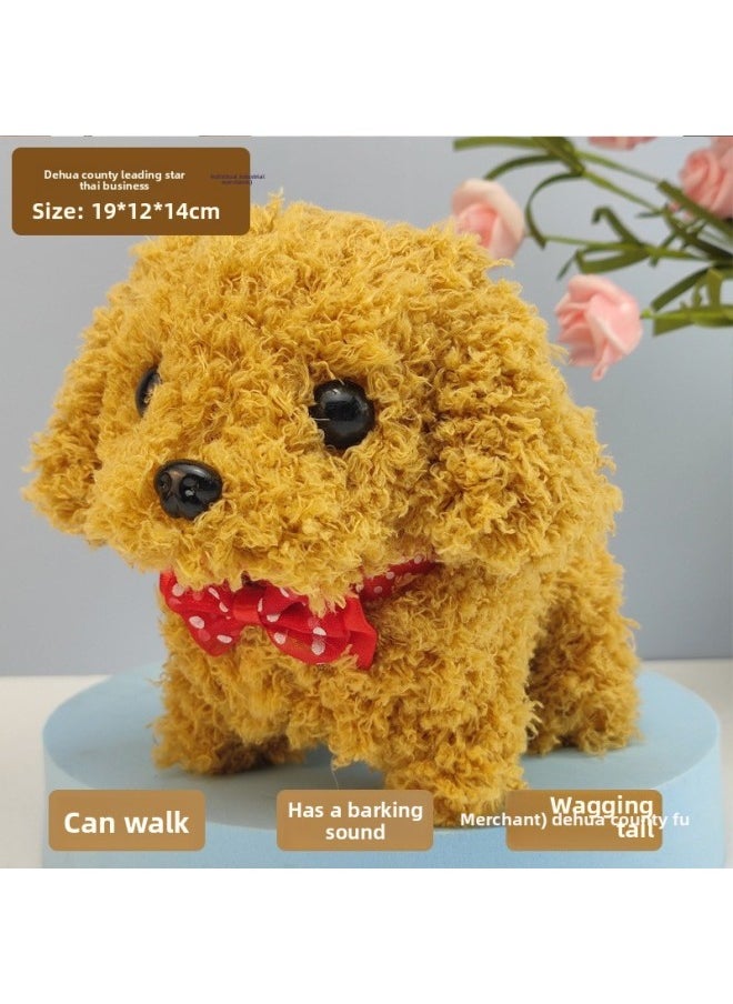Generic Toy Dog Children Plush Electric Toy Walking Dog Electric Dog Stall Electronic Puppy Pet-Color:Little Teddy  - Image 4