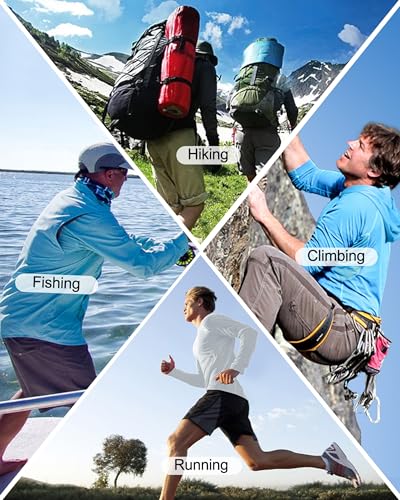Roadbox Men's UPF 50+ Sun Protection Hoodie Shirt Outdoor UV Long Sleeve Fishing Shirts for Workout Running Swimming Hiking - Image 4