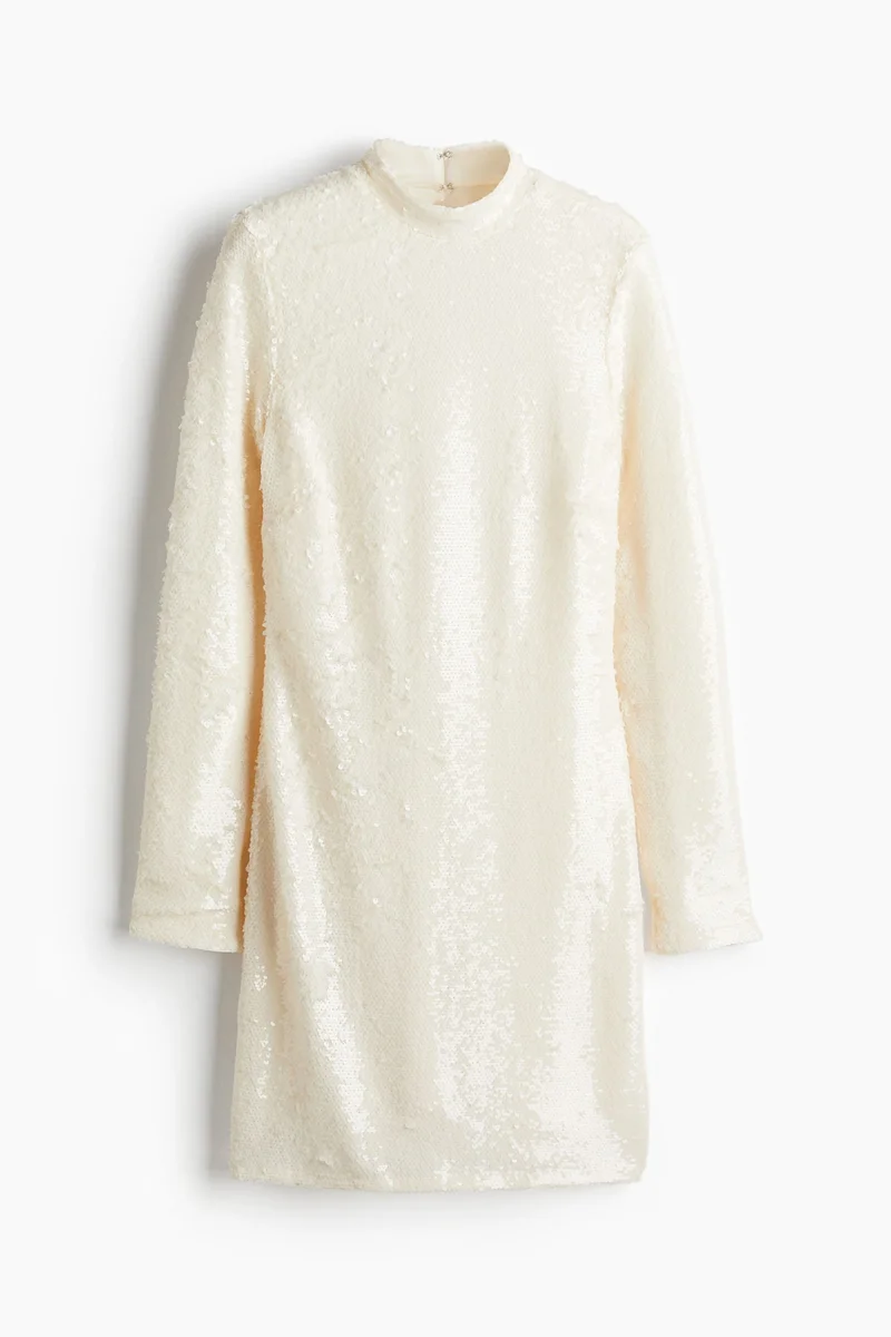 اتش اند ام Sequined Turtleneck Dress
