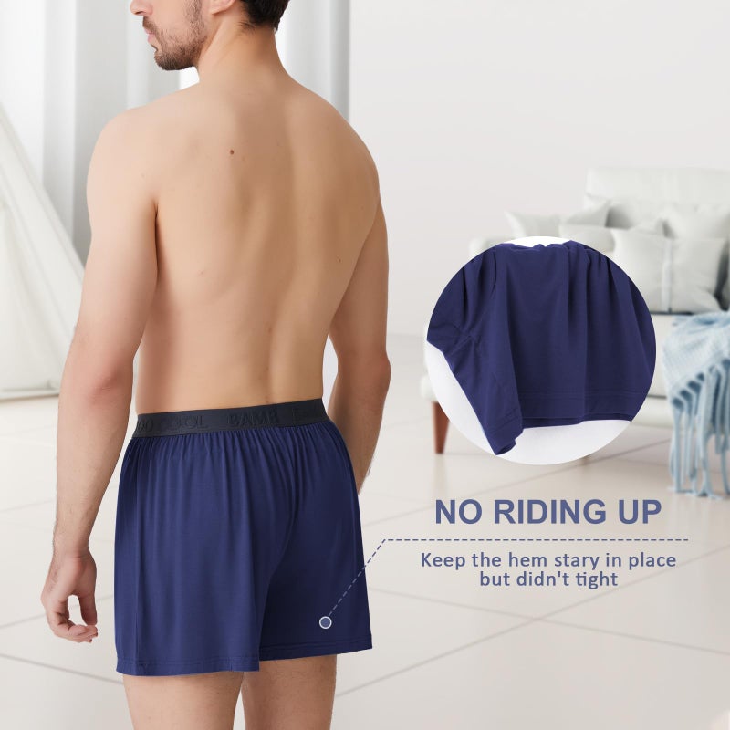BAMBOO COOL Mens Boxer Shorts Underwear Soft Comfortable Breathable Knit Boxers Short for Men (3 Pack), XX-Large - Image 5