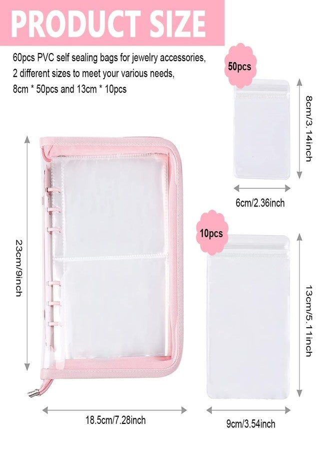 HOMEZZA Portable Jewellery Organiser Book with 60 Pockets, Storage Case for Rings, Earrings, Necklaces, Hairpins, Watches, Bracelets - Image 3
