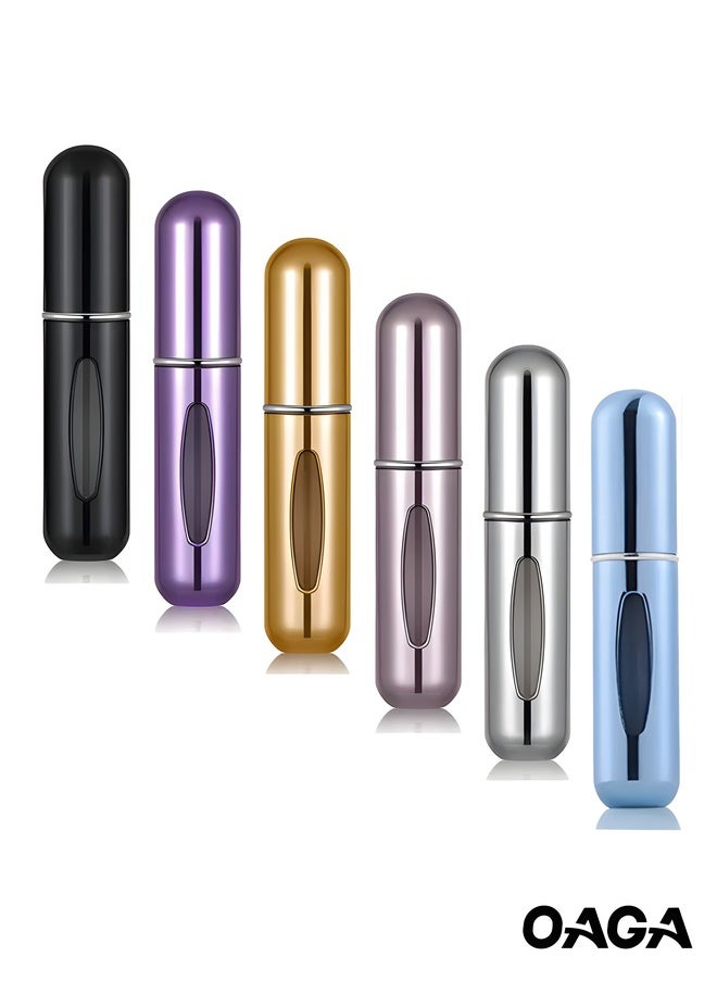 OAGA - 5ml Mini Perfume Refill Bottle, 6pcs Refillable Perfume Spray Bottle, Scent Pump Case, Empty Perfume Bottles for Travel and Outgoing - Image 1