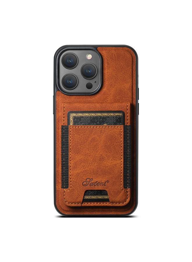 Suteni Case For iPhone 15 Pro Max H17 Litchi Texture Leather MagSafe Detachable Wallet Phone Case - Image 1