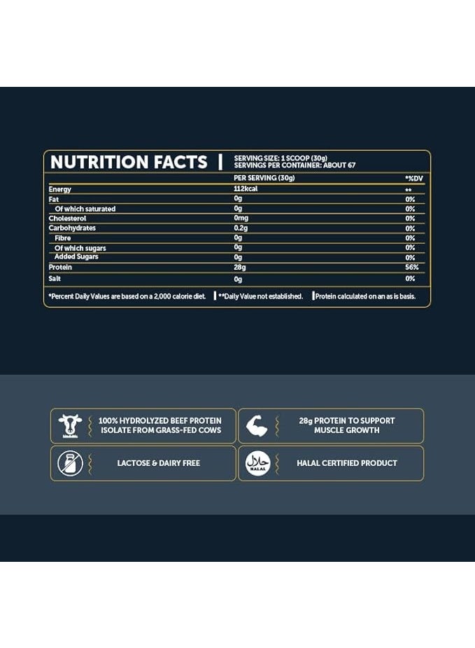Basix Clear Beef Protein Isolate Peach Ice Tea 33 Servings,998g – Refreshing High-Protein Lean Muscle Drink - Image 2