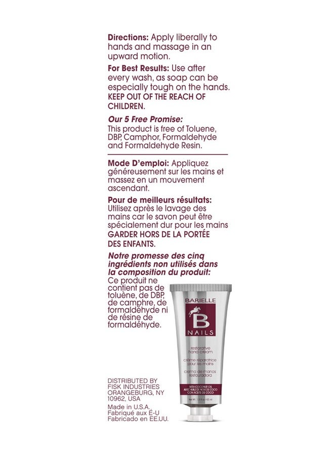 BARIELLE BARIELLE Restorative Hand Cream with Coconut Oil 1.45 ounce  - Image 2