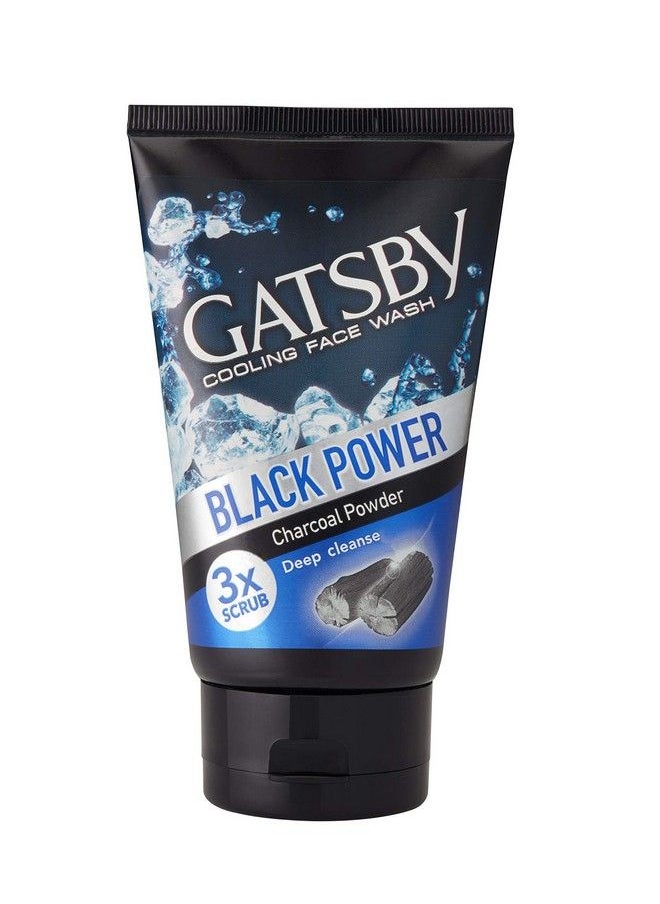 GATSBY Cooling Face Wash Perfect Clean Contains Charcoal Powder Deep Cleanses Powered With 3X Scrub 100Gm  - Image 2