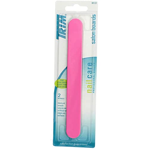 Trim Nail Files, 2 Count â€“ Dual-Sided Nail Board with 280/320 Grit â€“ Cushioned, Easy Grip for Comfortable Use â€“ Emery Boards for Smoothing & Finishing Nails - Image 1