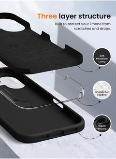 Theodor iPhone 16 Plus Black Protective Slim Fit Case Liquid Silicone Cover with Full Body Protection Anti-Scratch Shockproof Case For iPhone - Parkour special events  - Image 4