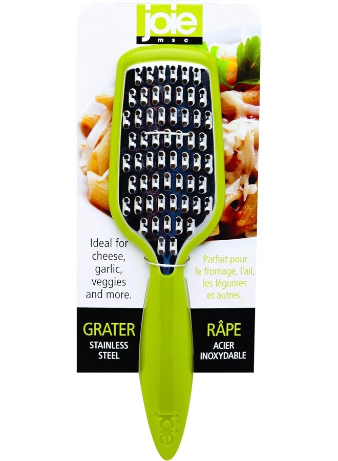 Joie Stainless Steel Grater for Cheese and Vegetables, Compact, Hand-Held Design, 7 inches, Assorted Colors, 1 Count - Image 1
