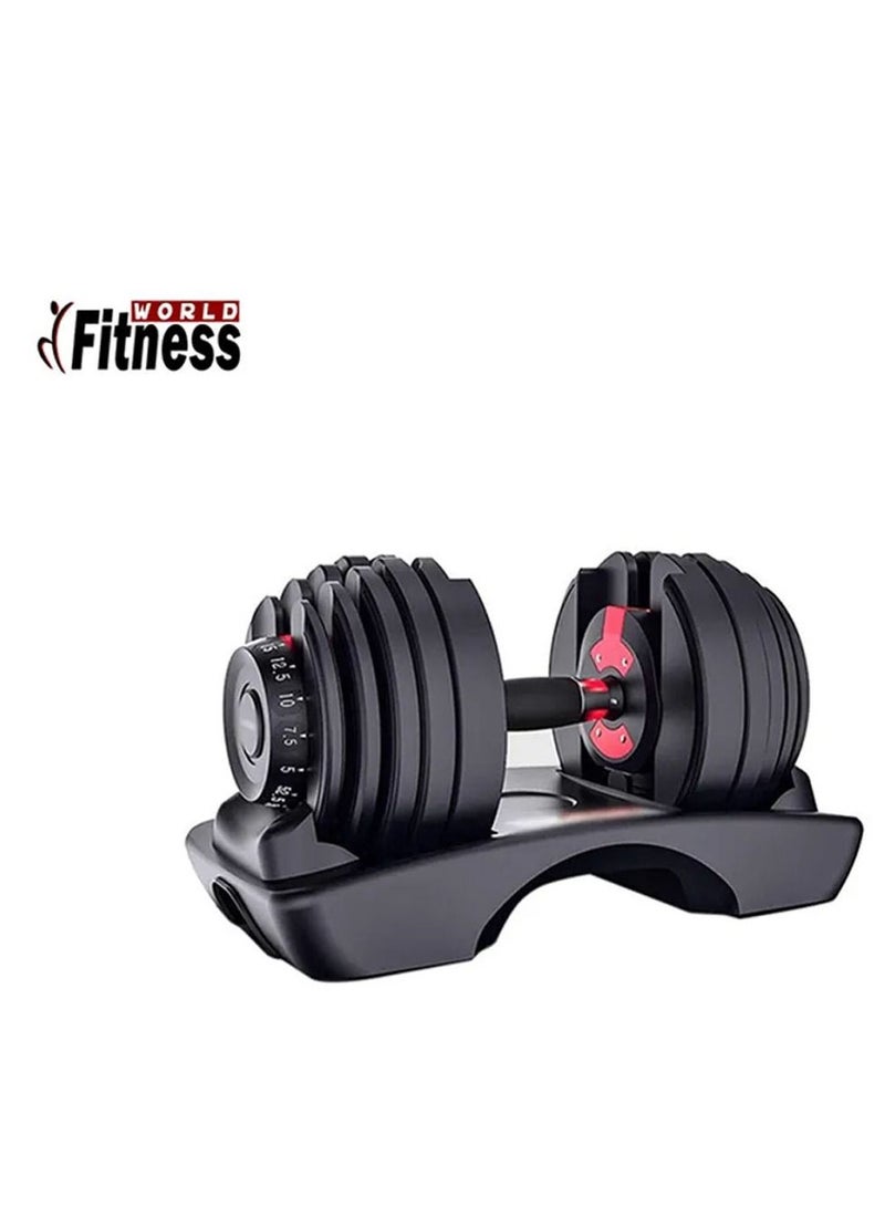 Fitness World Gym Exercise Training Equipment Adjustable Dumbbell 24kg  - Image 2