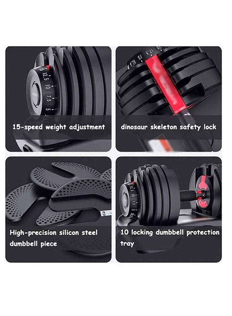 Fitness World Gym Exercise Training Equipment Adjustable Dumbbell 24kg  - Image 4