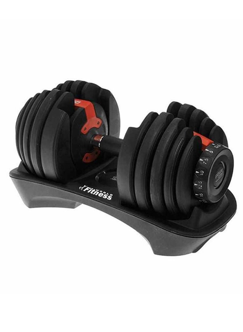 Fitness World Gym Exercise Training Equipment Adjustable Dumbbell 24kg  - Image 1