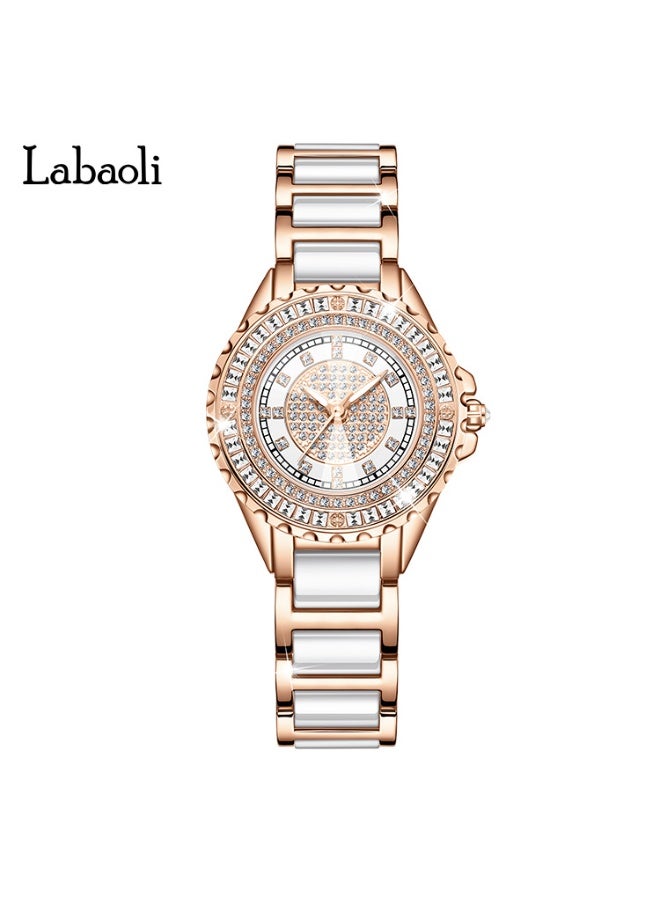 Labaoli Fashionable Sparkling Double Row rhinestone Women's Quartz Watch - Image 1