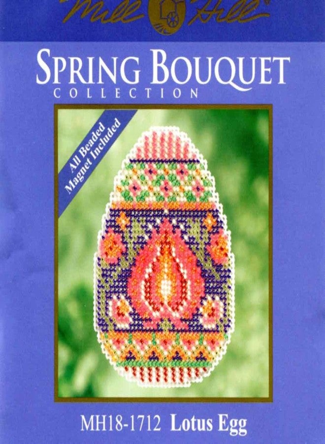 Mill Hill Lotus Egg Beaded Cross Stitch Kit Mill Hill 2017 Spring Bouquet MH181712 - Image 2