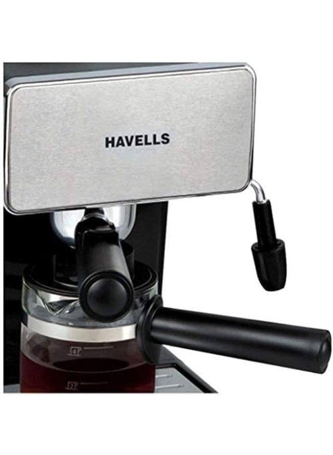 Havells Donato Espresso 800-950 Watt Stainless Steel Coffee Maker (Silver/Black) - Image 3