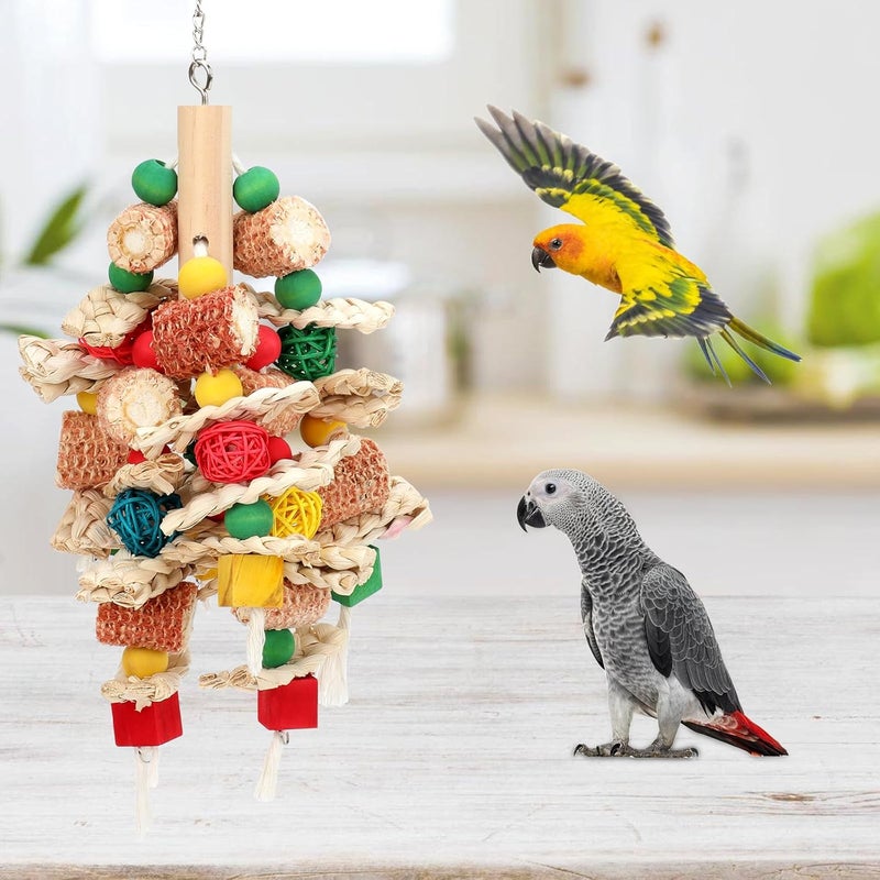 Rypet Wood Bird Chewing Toys for Cage Wall, Wooden Bird Cage Toy for Helping to Trim Beak, Birds Toys Parrot Toy for African Grey Parrots Cockatoos Amazon Parrot and Other Small to Medium Parrots - Image 2