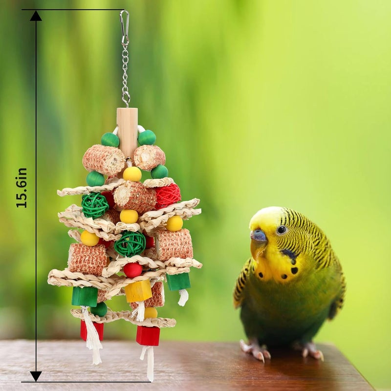 Rypet Wood Bird Chewing Toys for Cage Wall, Wooden Bird Cage Toy for Helping to Trim Beak, Birds Toys Parrot Toy for African Grey Parrots Cockatoos Amazon Parrot and Other Small to Medium Parrots - Image 4