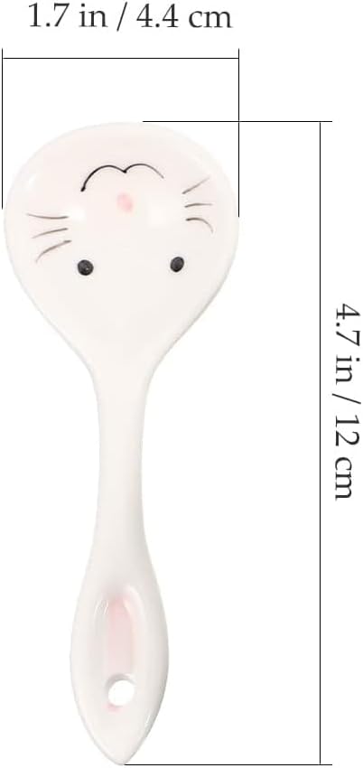 BinaryABC Rabbit Bunny Ceramic Bowl Food Bowl Fruit Salad Dessert Serving Bowl With SpoonEaster Bunny Party Supplies Tableware SetEaster Table Decor - Image 4