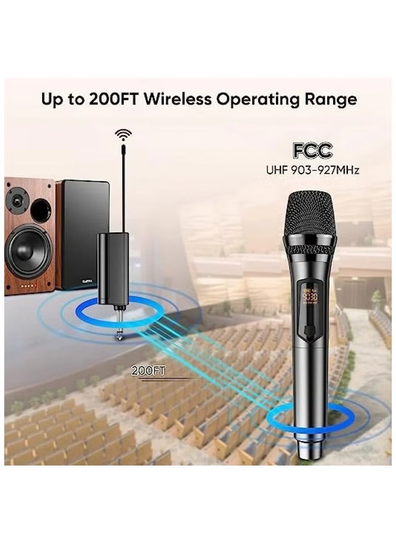 UHF High quality Professional Rechargeable Wireless live Dynamic Microphone for Vocal Karaoke Multi Colour  - Image 2