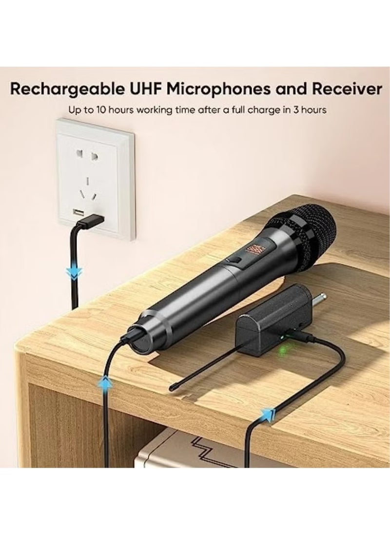 UHF High quality Professional Rechargeable Wireless live Dynamic Microphone for Vocal Karaoke Multi Colour  - Image 4