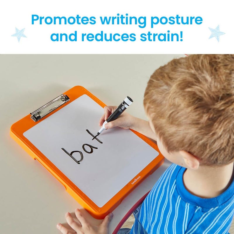 hand2mind Rainbow Writing Slant Boards, Desktop Whiteboard Clipboards, Reusable Handwriting Practice for Kids, Learn to Write Letters, Classroom Teacher Supplies, Multicolored, Set of 6 - Image 3