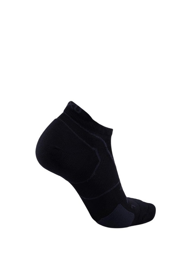 2XU Unisex Vectr Cushion No Show Socks - Provides Advanced Support for Running - Black/Titanium - Size Medium (Men's Size 6-8.5, Women's Size 7.5-9.5) - Image 3