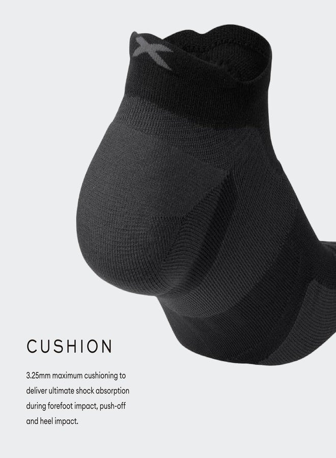 2XU Unisex Vectr Cushion No Show Socks - Provides Advanced Support for Running - Black/Titanium - Size Medium (Men's Size 6-8.5, Women's Size 7.5-9.5) - Image 5