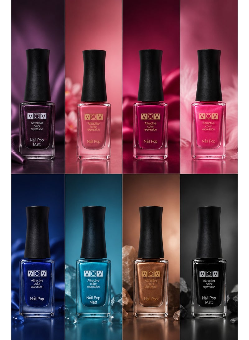 VOV A trendy nail polish collection with attractive colors and long-lasting wear 8 stunning shades - Image 2