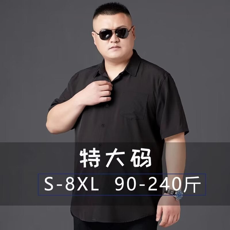 S-8Xl Short-Sleeved Shirt Men'S Non-Ironing And Anti-Wrinkle Summer Thin Business Wear Business Shirt Men'S Plus Size - Image 3
