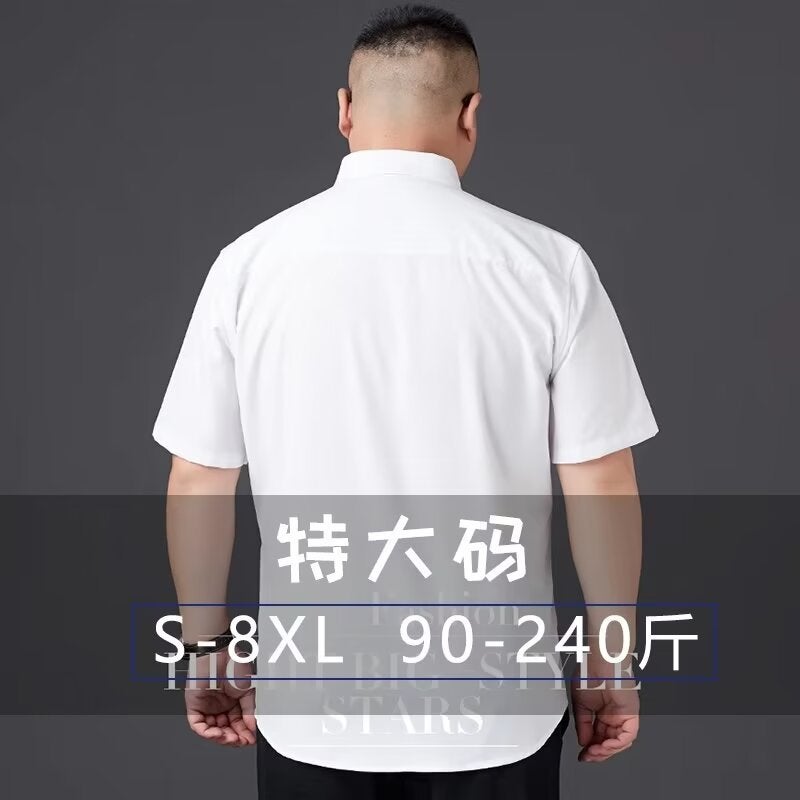 S-8Xl Short-Sleeved Shirt Men'S Non-Ironing And Anti-Wrinkle Summer Thin Business Wear Business Shirt Men'S Plus Size - Image 4